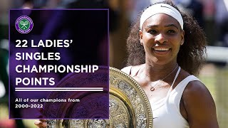 Every Ladies Singles Championship Point at Wimbledon 20002022 [upl. by Koblas996]