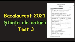 Bac 2021 Test 3 antrenament bacalaureat stiinte ale naturiiInvata Matematica UsorMeditatii Online [upl. by Fillander]