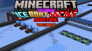 Minecraft How to Build an Ice Boat Racing Track 12 Days of Gearsaw Christmas Tutorial 2 [upl. by Ainevul705]