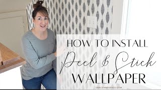 How to Hang Peel and Stick Wallpaper  Simple Tips to Do It Yourself [upl. by Yeorgi]