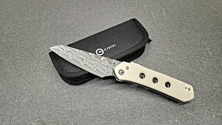 Civivi Vision FG Damascus Ivory G10 Snecx Tan design edc knife knives civiviknives [upl. by Kozloski]