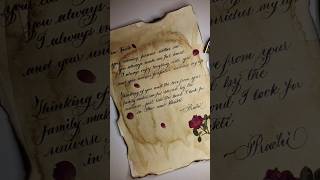 Old school love letterVintage lettersCoffee letterHandwritten letter in CalligraphyAesthetic art [upl. by Feeney]