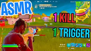 ASMR Gaming 😴 Fortnite 1 Kill  1 Trigger Relaxing Mouth Sounds 🎮🎧 Controller Sounds  Whispering 💤 [upl. by Naujuj]