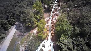 Powder Keg Front Seat POV Silver Dollar City 2021 [upl. by Ylremik]