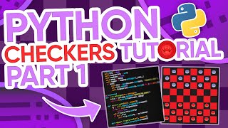 PythonPygame Checkers Tutorial Part 1  Drawing the Board [upl. by Artemisia193]