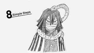 How to draw Obanai Iguro Chibi Step by Step  Demon Slayer [upl. by Alysia218]