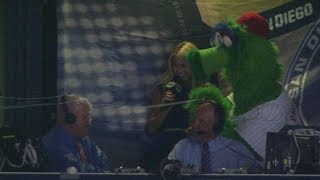 The Phanatic jokes around in the Padres booth [upl. by Neiviv663]