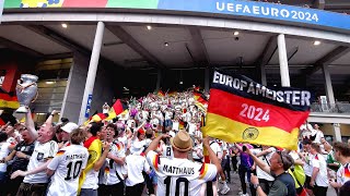 🇩🇪 Deutsche Fans feiern 20 in Stuttgart I EURO 2024 I Cannstatter Kurve in SchwarzRotGold [upl. by Witt753]