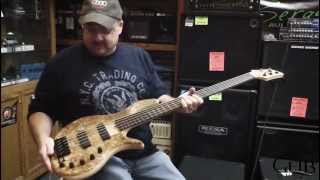 Elrick Platinum Evolution Hybrid 5 Ambrosia Maple Burl Bass Demo [upl. by Nahshunn]