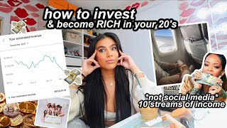 My 10 streams of income Tips to becoming financially free in your 20s amp investing for beginners [upl. by Farah]