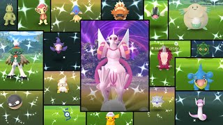 A compilation of a player Catching 15 SHINYS POKÉMON GO [upl. by Greysun]