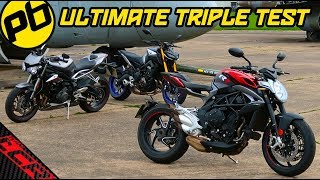 Street Triple RS  MT09 SP  Brutale 800 RR  Ultimate Shootout [upl. by Hakeem]