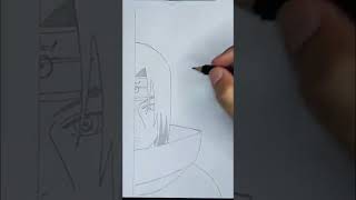 shorts  How to draw Itachi Half Face  Easy anime drawing  Easy drawing for beginners [upl. by Viole]