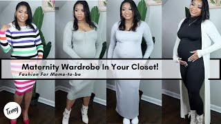 Elevate Your Maternity Wardrobe with Items You Already Own  Stylish Pregnancy Closet Hacks [upl. by Arada]