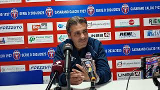 Conferenza stampa mister Laterza  Casarano  Angri [upl. by Smailliw]