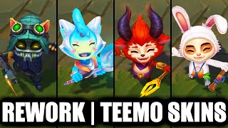 ALL TEEMO SKINS REWORK 2024 FINAL UPDATE  League of Legends [upl. by Ongun396]