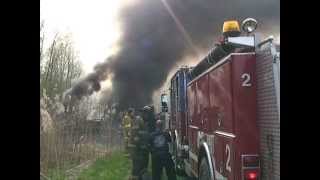 Smoke Seen For Miles At A Portage Indiana Brush Fire Gary Assists [upl. by Adyol]