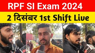 RPF SI Exam Review 2 Dec First Shift  Today RPF SI Exam Analysis [upl. by Brunhilda]