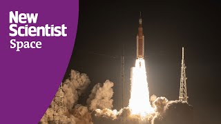 Watch NASA’s enormous SLS rocket launch into space for the first time [upl. by Haikezeh]