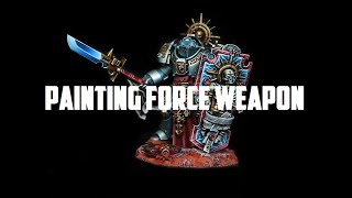 Painting force weapon fast for warhammer 40k TUTORIAL [upl. by Naes242]