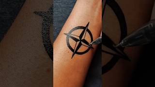 NATO Logo Temporary Tattoo on Wrist  l Pen Artquottattoo tattoodesign art nato shorts [upl. by Pandora]