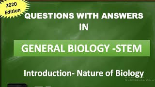 GENERAL BIOLOGY TEST REVIEW QUESTIONS WITH ANSWERS SENIOR HIGH STEM Set1 DepEd [upl. by Corrina]