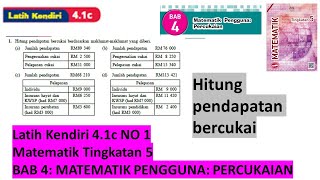 KSSM Matematik Tingkatan 5 latih kendiri 41c no1 bab 4 Matematik Pengguna Percukaian buku teks [upl. by Eirbua]