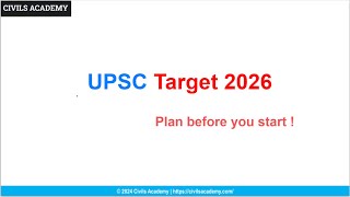 UPSC target 2026 Syllabus amp Strategy [upl. by Bruning]