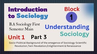 Introduction to Sociology1st SemesterBlock 1Unit 1Part 3Folk wayzUnderstanding Sociology [upl. by Adnorahs]