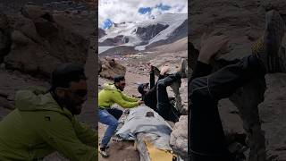 Bouldering at 4500m climbingfun bouldering climbing mountains [upl. by Ferren]