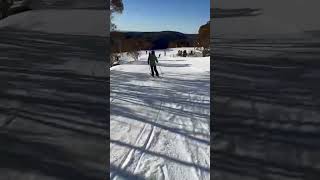 Skiing under road runner chair mt Hotham [upl. by Saraann730]