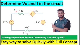 Dependent Source Circuits Solve using KVL with full concept and proper Explanation [upl. by Brier348]