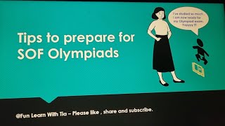 Tips To Prepare For SOF Olympiad Exam  20242025  FunLearnWithTia [upl. by Martynne487]