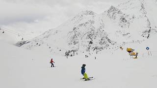 Sölden Austria Skiing BLUE Slope 23 GoPro HD POV  Family Skiing April 2024 [upl. by Harriman]