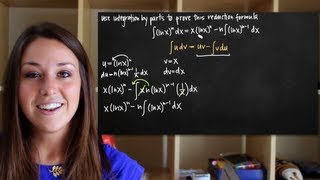 Integration by parts to prove the reduction formula KristaKingMath [upl. by Seumas683]