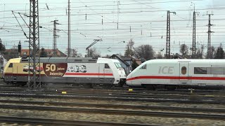 Grandioser Fang💪🏻50 Jahre InterCity 101 110 mit ICE2 quotSaalfeldquot am Haken in München Pasing [upl. by Imoin192]