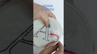 Alphabet embroidery letters A😘 shorts viral trending craft [upl. by Ernie]