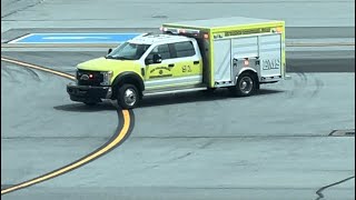 AMR SMCoEMS  San Francisco Airport Fire Dept Rescue 91 Responding [upl. by Rutger]