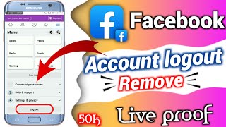 How To Facebook Logout 2024  Remove Facebook Account  Facebook Sign Out facebookfacebooklogout [upl. by Flieger]