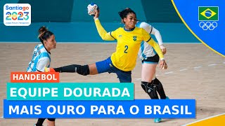 JOGOS PAN AMERICANOS l HANDEBOL FEMININO CONQUISTA OURO E SE GARANTE VAGA PARA PARIS 2024 [upl. by Naharba261]