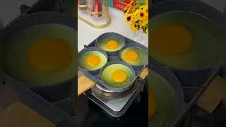 Versatile Cast Iron 4Hole Egg Pan  NonStick No Coating Perfect for Family Breakfasts EggPan [upl. by Naejarual845]