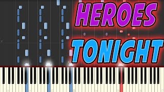 Janji  Heroes Tonight feat Johnning Piano Cover  Tutorial  Midi File [upl. by Annait]