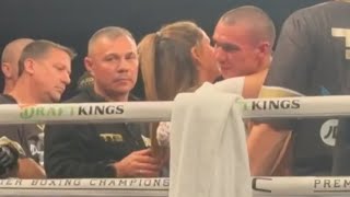 Kostya Tszyu COMFORTS son Tim Tszyu IMMEDIATELY AFTER DROPPED 4 TIMES by Bakhram Murtazaliev [upl. by Ahsenauj]