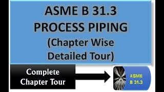 ASME B313  Chapterwise Tour Of Process Piping Code [upl. by Cathy937]