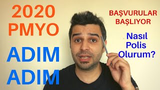 2020 PMYO ADIM ADIM NASIL POLİS OLUNUR BAŞVURU TARİHLERİ NEDİR [upl. by Gnilrits]