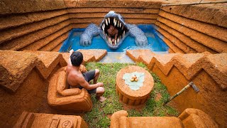 Full Video Build Swimming Pool Water Slide Crocodile Around The Secret Underground House [upl. by Ennahoj175]