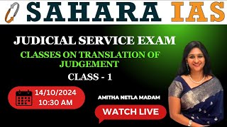 Translation of Judgement  1  JUDICIAL SERVICE EXAM  AMRITA NETLA MADAM [upl. by Alrahs]