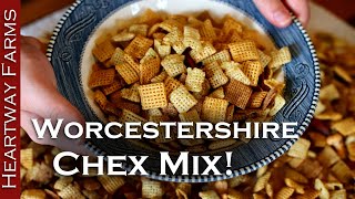 Easy savory Chex Mix recipe The perfect fall snack by Heartway Farms [upl. by Breech]