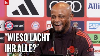 7 Jahre BayernTrainer Kompany sorgt auf der PK für Lacher  FC Bayern München [upl. by Ilyse566]