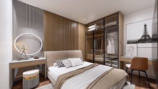 MINIMALIST MODERN BEDROOM DESIGN IDEA SMALL BEDROOM DESIGN SPACE 64 [upl. by Fine]